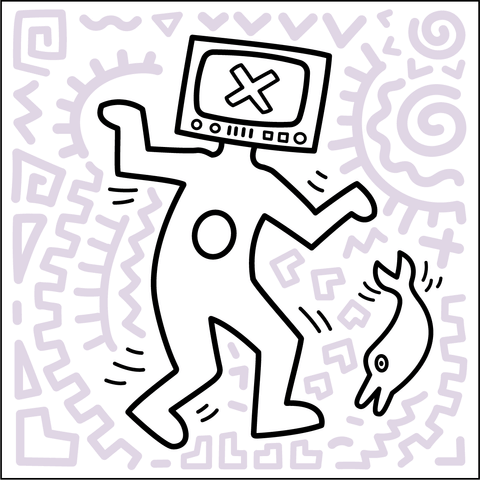 Keith Haring Coloring Page